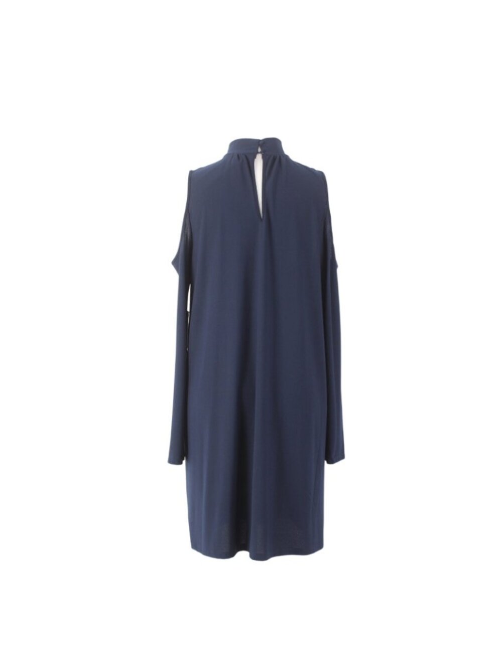 Kensie Dress NEW Sz M Navy Blue Cold Shoulder Turtleneck Poly Spandex Dress - Picture 4 of 12